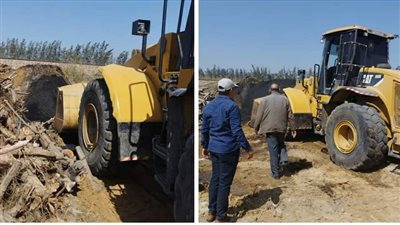 حملة لإزالة تعديات البناء وتمهيد طرق قرية أبومناع غرب في دشنا