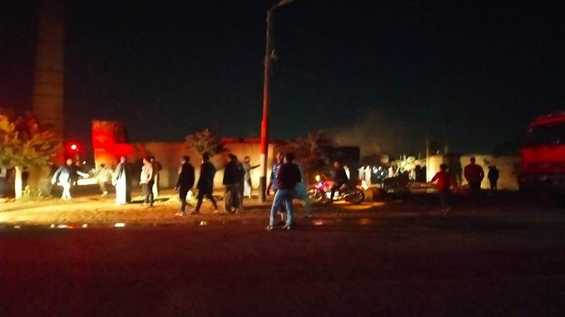 حريق مصنع طوب بالشرقية،