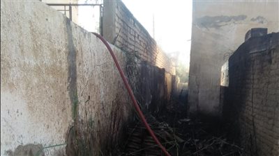 10 صور ترصد حريق الوحدة المحلية لقرية فنارة بالإسماعيلية، دفاتر التموين تفحمت