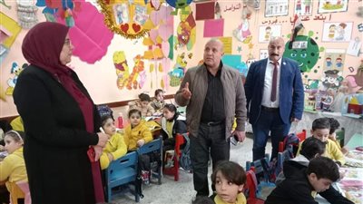 وكيل تعليم دمياط يتفقد مدرسة جمال الدين شيحة الابتدائية