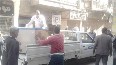 تحرير 16 محضر إشغال طريق ورفع المخلفات بحي وسط مدينة المنيا