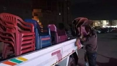 رفع 640 حالة إشغال طريق بنطاق 4 مراكز بالبحيرة (صور)