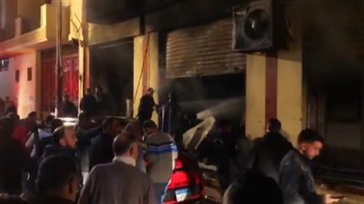 إخماد حريق نشب داخل مطعم أسماك شهير في إمبابة