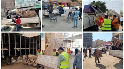 رفع 675 حالة إشغال طريق مخالف بنطاق 5 مراكز بالبحيرة (صور)