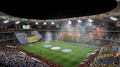 الدوري السعودي، الجماهير ترسم لوحة فنية بمباراة النصر والاتحاد ( فيديو وصور)