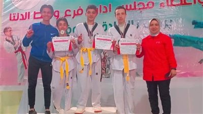 نادي المنصورة يحصد 6 ميداليات في بطولة فرع وسط الدلتا للتايكوندو كروجي 
