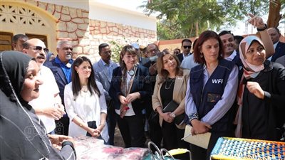جولة تفقدية لوزيرة التعاون الدولي ومحافظ أسوان ووفد الأمم المتحدة بمشروعات الشراكة (صور)