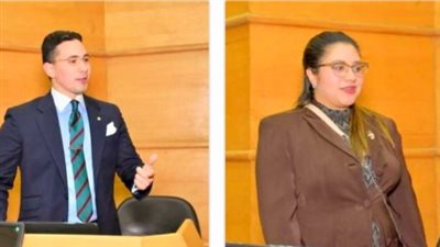 فوز مروان الأغا وبسنت شفيق في مسابقة الطالب المثالي بجامعة طنطا