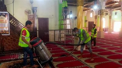 في خدمة بيوت الله، شباب بني سويف ينظفون المساجد استعدادا لشهر رمضان