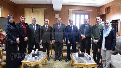 رئيس جامعة بني سويف يستقبل لجنة المراجعة الخارجية لضمان جودة التعليم 