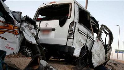 إصابة 9 أشخاص في انقلاب سيارة ميكروباص بطريق مطروح الساحلي 