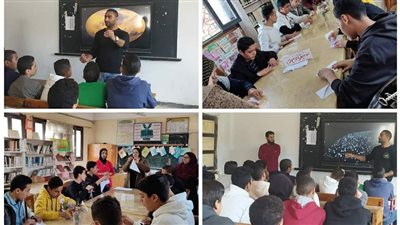 استمرار فعاليات حملة اقرأ فكر لمستقبل أفضل بمدارس البحيرة (صور)