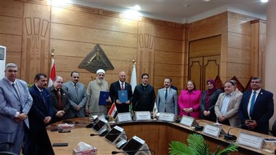 بروتوكول تعاون بين جامعة بنها والهلال الأحمر بالقليوبية