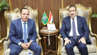 محافظ المنوفية يستقبل رئيس محكمة شبين الكوم الابتدائية