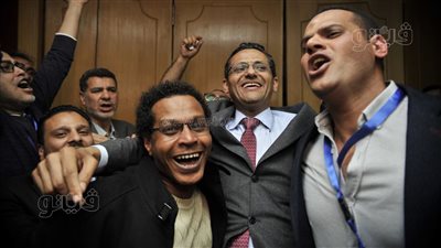 احتفالات بفوز خالد البلشي نقيبا للصحفيين