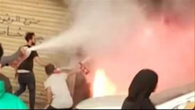 حريق هائل يلتهم محل ملابس بطنطا وإصابة شخص 