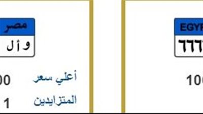 لوحتك باسمك، قيمة اللوحات المعدنية المميزة تصل إلى نصف مليون جنيه (صور)