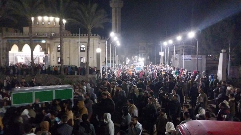 جانب من الجنازة بالدقهلية،