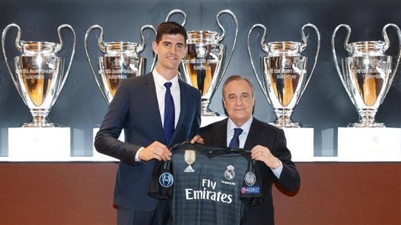 رئيس ريال مدريد وكورتوا،