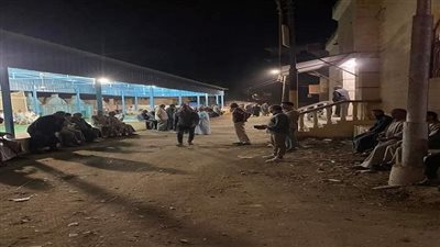 تشييع جثمان شاب من ديرب نجم مات وهو يمارس السباحة في الغردقة