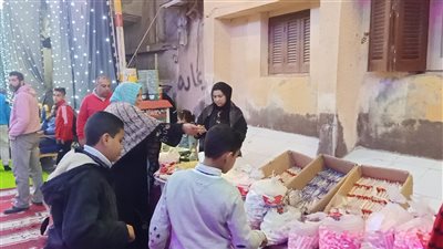 حلوى المولد والحمص في حفل حنة إمام عاشور بالدقهلية 