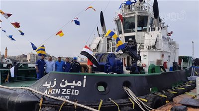 الصور الأولى لقاطرة أمين زيد قبل انضمامها لأسطول هيئة قناة السويس البحري 
