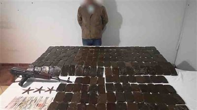 حبس عنصر إجرامي بحوزة كميات من مخدر الحشيش قبل ترويجها بدمياط