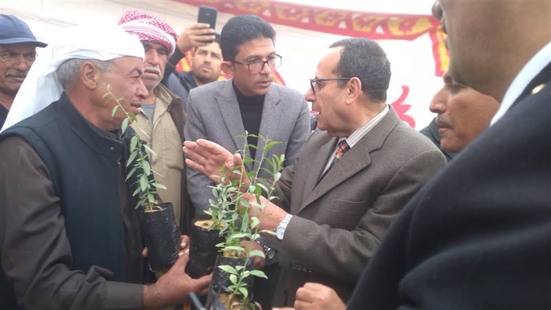 توزيع شتلات اللوز