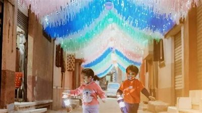 الزينة والأضواء المبهرة والألوان البراقة تكسي شوارع أتميدة في الدقهلية (صور)