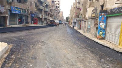 الجيزة تنهي رصف  طريق صلاح سالم بمدينة الحوامدية (صور)