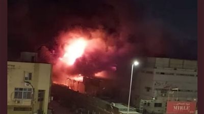 صور جديدة من حريق مصنع المراتب بالمنطقة الصناعية بالعبور 
