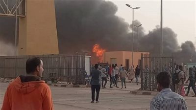 إصابة مواطن في حريق منزل ببنها