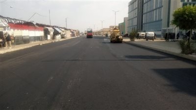 بدء رصف طريق المصالح الحكومية بفايد في محافظة الإسماعيلية 