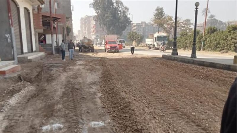 رصف الطرق بالمنوفية،