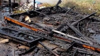 السيطرة على حريق بكرڤان بنادي المنتزه في الإسماعيلية (صور) 