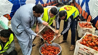 شباب الخير بساقية أبو شعرة بالمنوفية يساهمون فى إفطار الصائمين (صور)