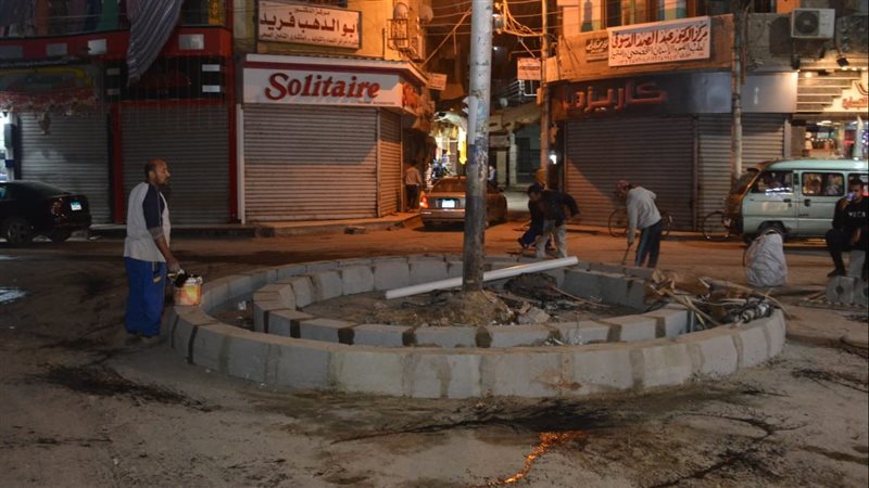 أعمال الرصف ببنها،