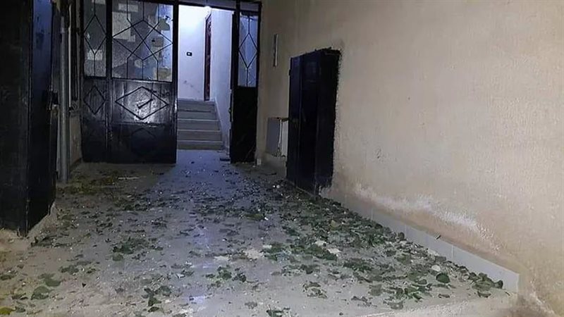 مبنى مدمر استهدفه