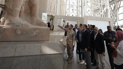 انتهاء 95% من الأعمال بالبهو الداخلي والدرج العظيم وقاعات العرض بالمتحف الكبير