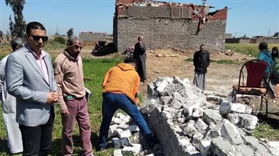 حملة لإزالة التعديات على الأراضي الزراعية في المنصورة 