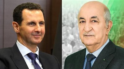 بشار الأسد يبحث هاتفيا مع الرئيس الجزائري التطورات السياسية بالمنطقة