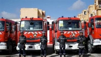 اللقطات الأولى لحريق مبنى جهاز مدينة 15 مايو (فيديو) 