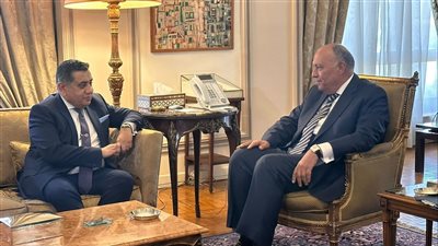 وزير الخارجية يستقبل وزير الدولة البريطاني للشرق الأوسط وشمال إفريقيا 