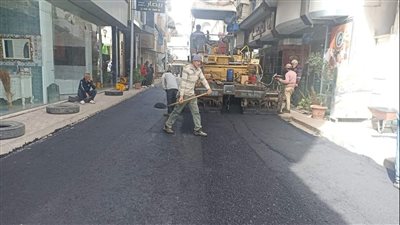 تنفيذ أعمال رد الشيء لأصله بشارع الأمين في دمياط 