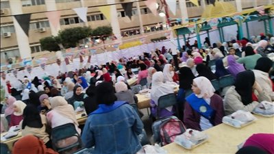 إفطار جماعي لطالبات جامعة الأزهر بمدينة نصر بحضور عمداء الكليات 