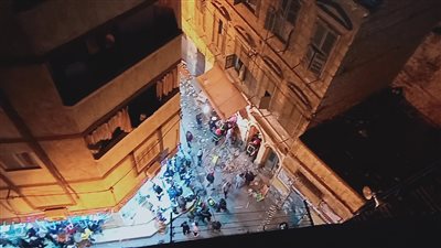 مصرع شخص وإصابة 3 آخرين في انهيار عقار سوق المغاربة بالإسكندرية 