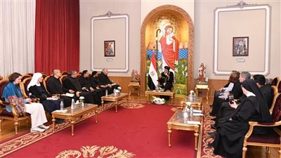 البابا تواضروس يشرح تاريخ الرهبنة القبطية لوفد دير إيطالي 