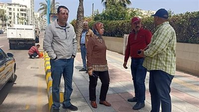 جولة تفقدية لرئيس حي الجمرك بالإسكندرية لمتابعة أعمال النظافة ورفع كفاءة الكورنيش