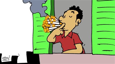 المدخنون بعد الإفطار في كاريكاتير فيتو