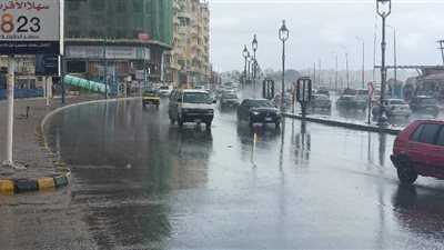 أمطار غزيرة وسوء الأحوال الجوية بالإسكندرية (صور)